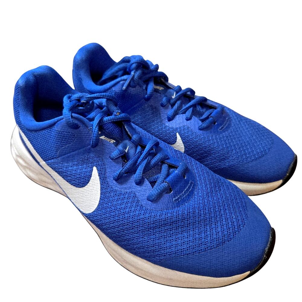 Nike 4.5 Y Revolution 6 Blue Boy's  Girl's Tennis Shoes Sneakers Youth 4 1/2